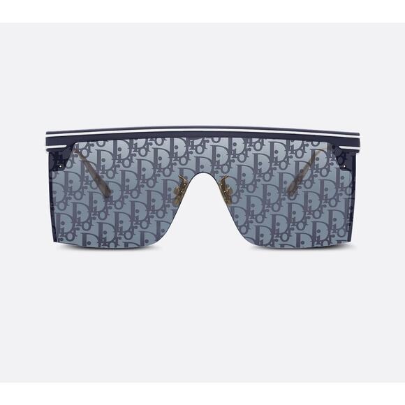 DiorClub M1U Blue Dior Oblique Mask Rectangular Sportswear Sunglasses NEW - Picture 1 of 5